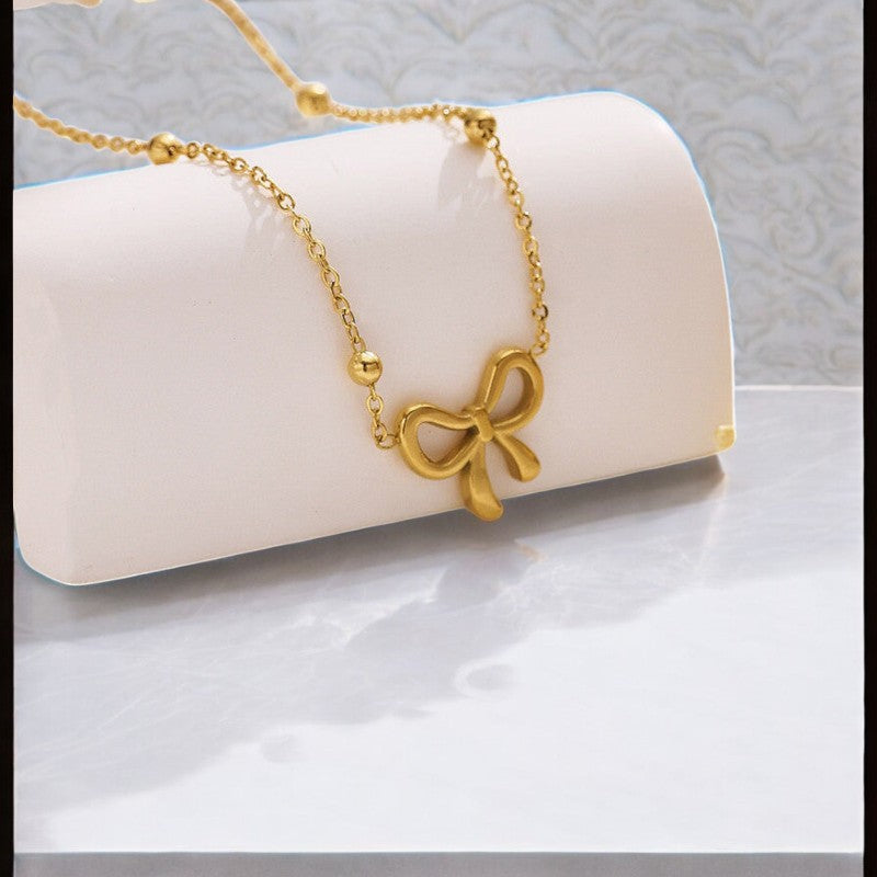 Cute Bow Pendant Necklace | Italian Gold Plated - SACH JEWELS