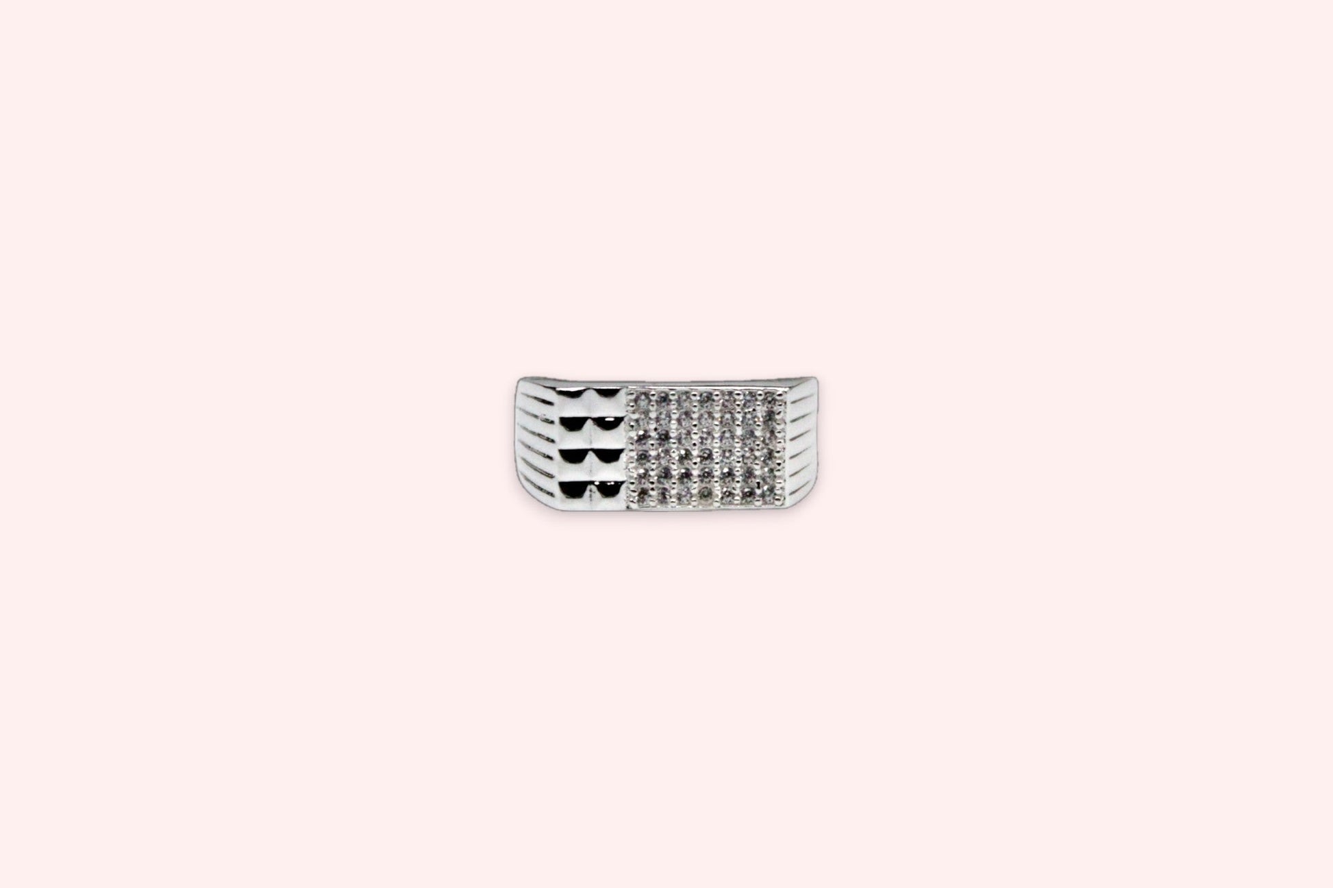 Diamond studded Men's Ring | 925 Sterling Silver - SACH JEWELS