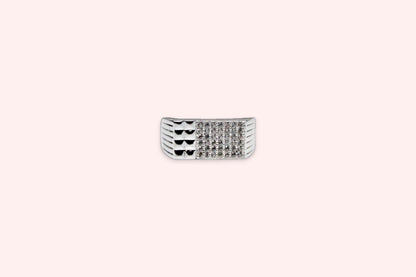 Diamond studded Men's Ring | 925 Sterling Silver - SACH JEWELS