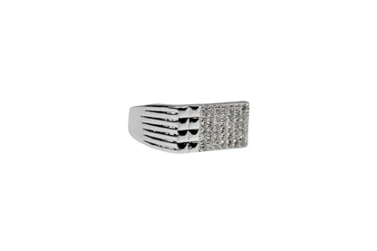 Diamond studded Men's Ring | 925 Sterling Silver - SACH JEWELS