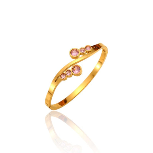 Blush Sparkle Cuffs | Italian Gold Plated SACH JEWELS