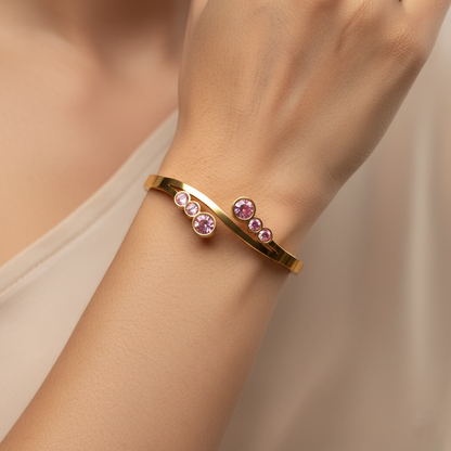 Blush Sparkle Cuffs | Italian Gold Plated SACH JEWELS
