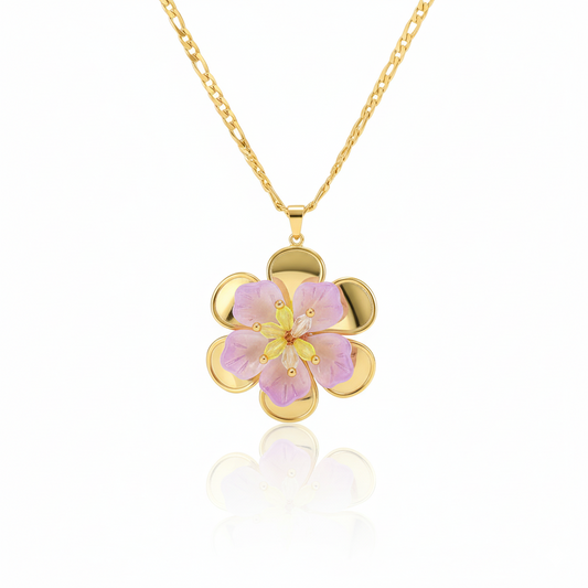 Aurora Blossom Statement Necklace | Italian Gold Plated SACH JEWELS