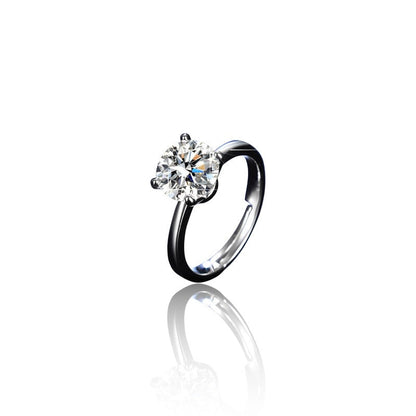 Women Single Diamond Ring | Italian Silver Plated SACH JEWELS