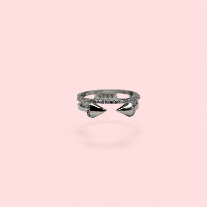Studded Diamond Wheel Cut Ring | 925 Sterling Silver - SACH JEWELS