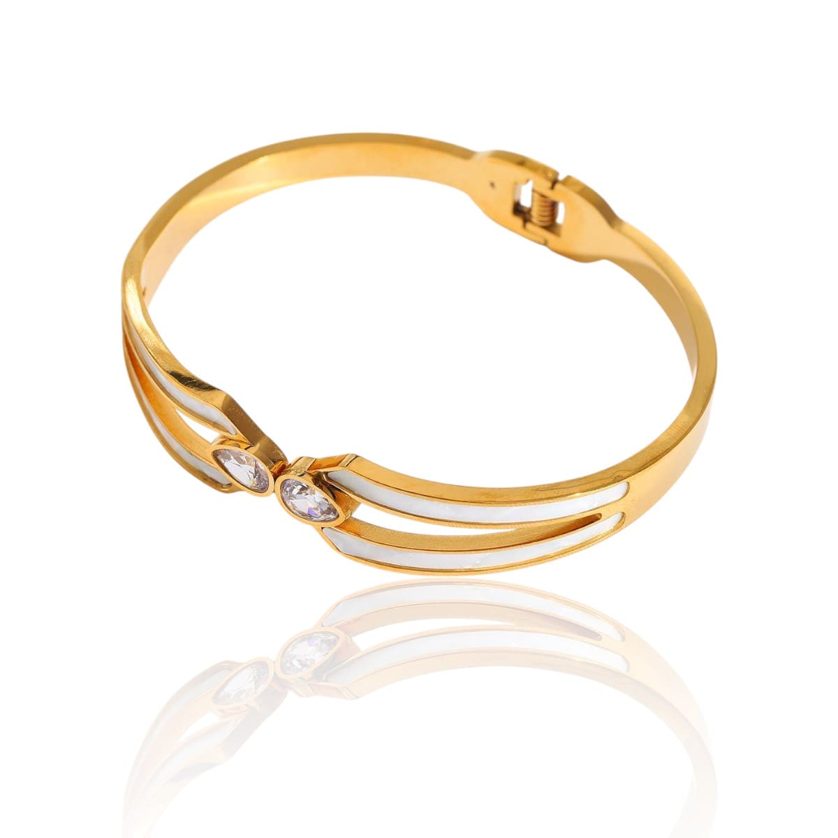 Pear Elegance Gold Cuffs | Italian Gold Plated SACH JEWELS