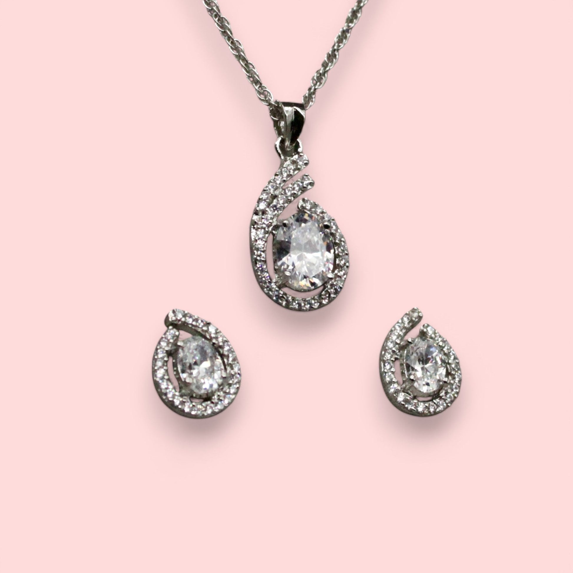 Premium Diamond Studded Pendant Set | 925 Sterling Silver SACH JEWELS