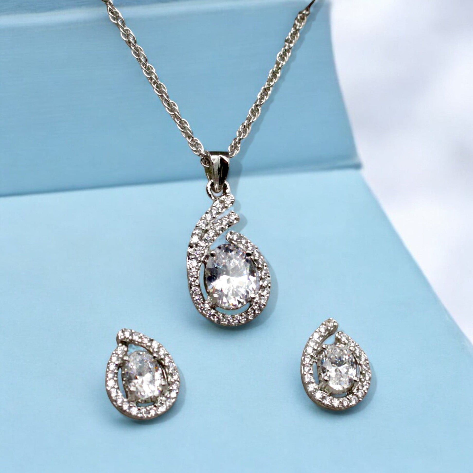 Premium Diamond Studded Pendant Set | 925 Sterling Silver SACH JEWELS