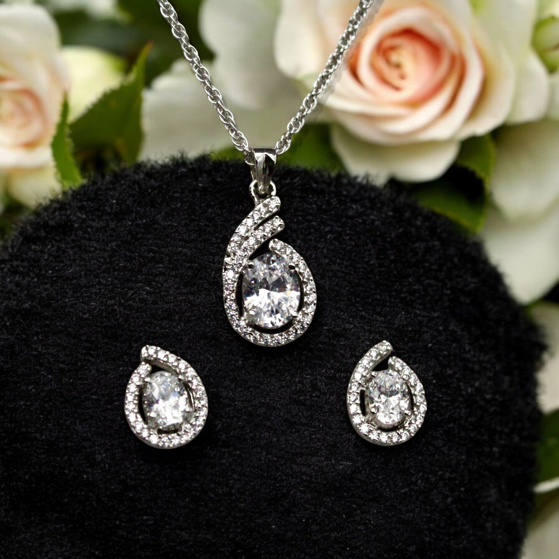 Premium Diamond Studded Pendant Set | 925 Sterling Silver SACH JEWELS