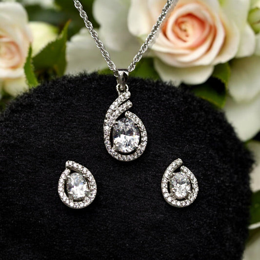 Premium Diamond Studded Pendant Set | 925 Sterling Silver SACH JEWELS