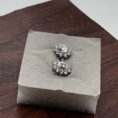Elegant Flower Stud Earrings | 925 Sterling Silver