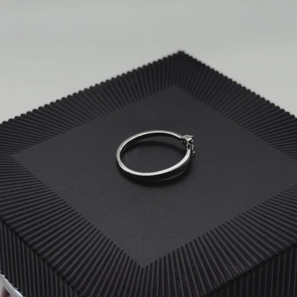 Arrow Spot Diamond Stud Ring | 925 Sterling Silver