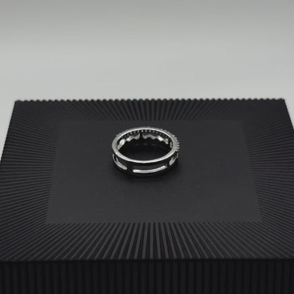 Wheel Cut diamond Ring | 925 Sterling Silver