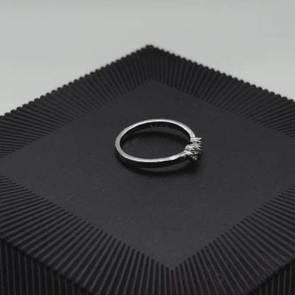 Double Spot Studded Ring | 925 Sterling Silver