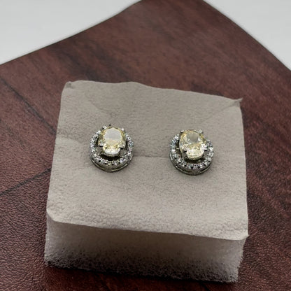 Yellow Core Diamond Earrings | 925 Sterling Silver
