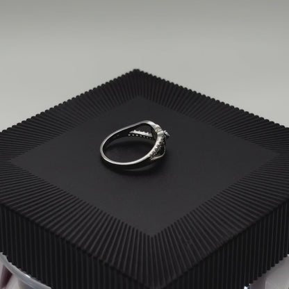 Diamond Heart Studded Ring | 925 Sterling Silver