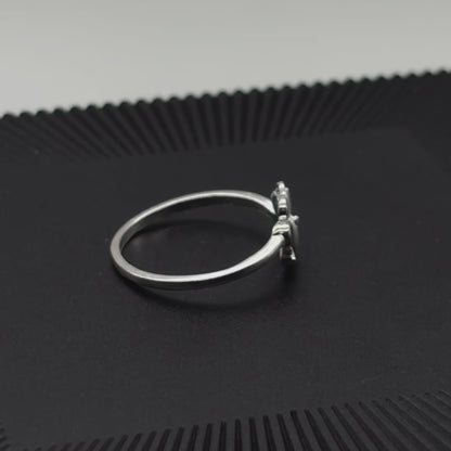 Matte Finish Butterfly Ring | 925 Sterling Silver
