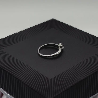 Diamond Heart Stud Ring | 925 Sterling Silver