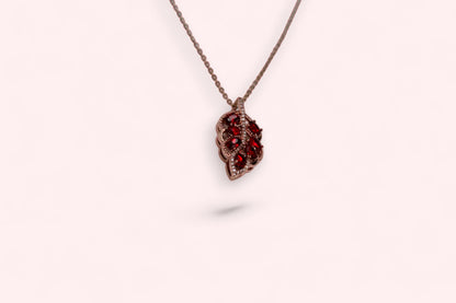 Rare Red Diamonds Necklace | Rose Gold Plated - SACH JEWELS