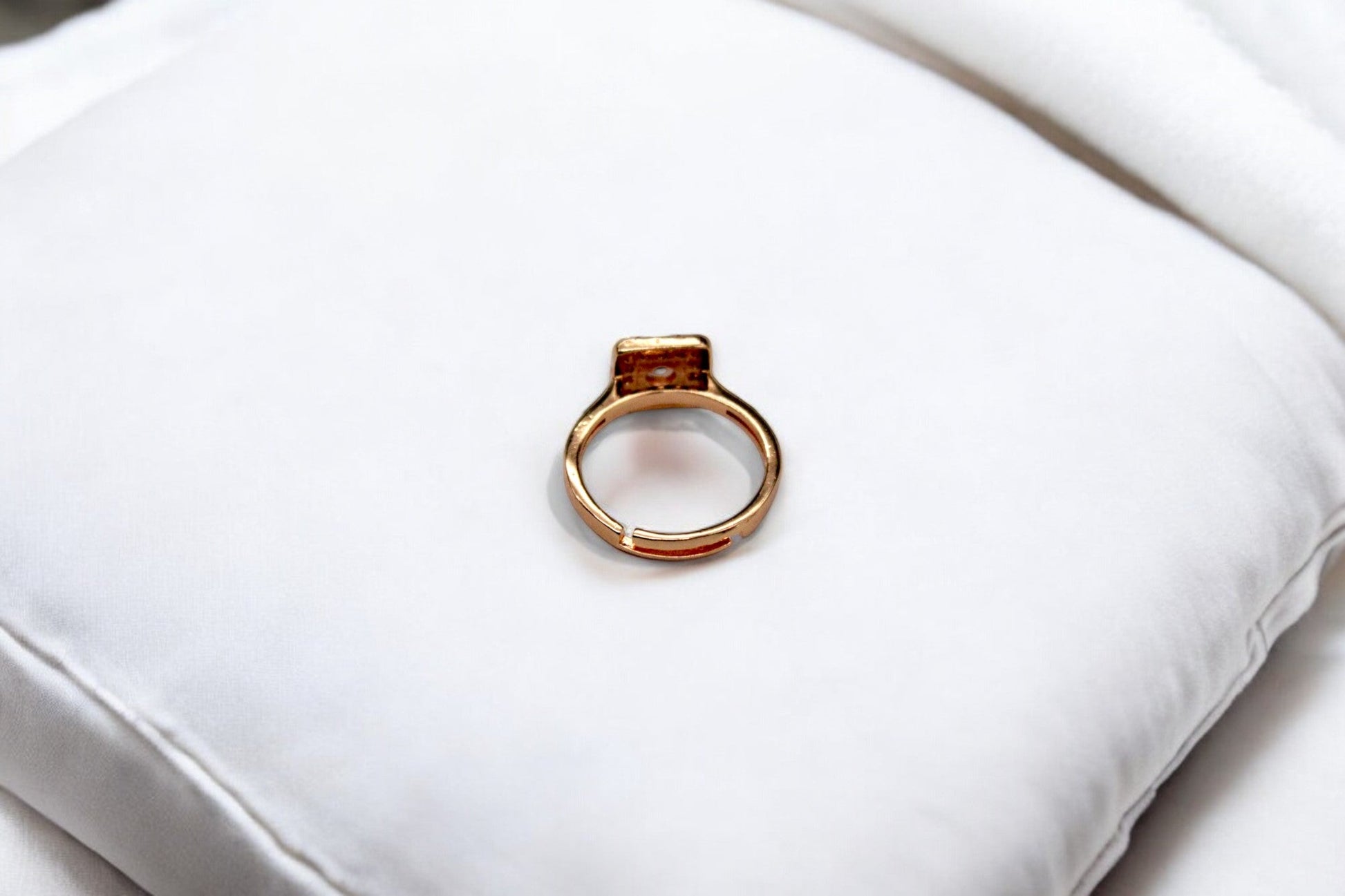 Diamond Stud Ring | Rose Gold Plated - SACH JEWELS