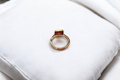 Diamond Stud Ring | Rose Gold Plated - SACH JEWELS