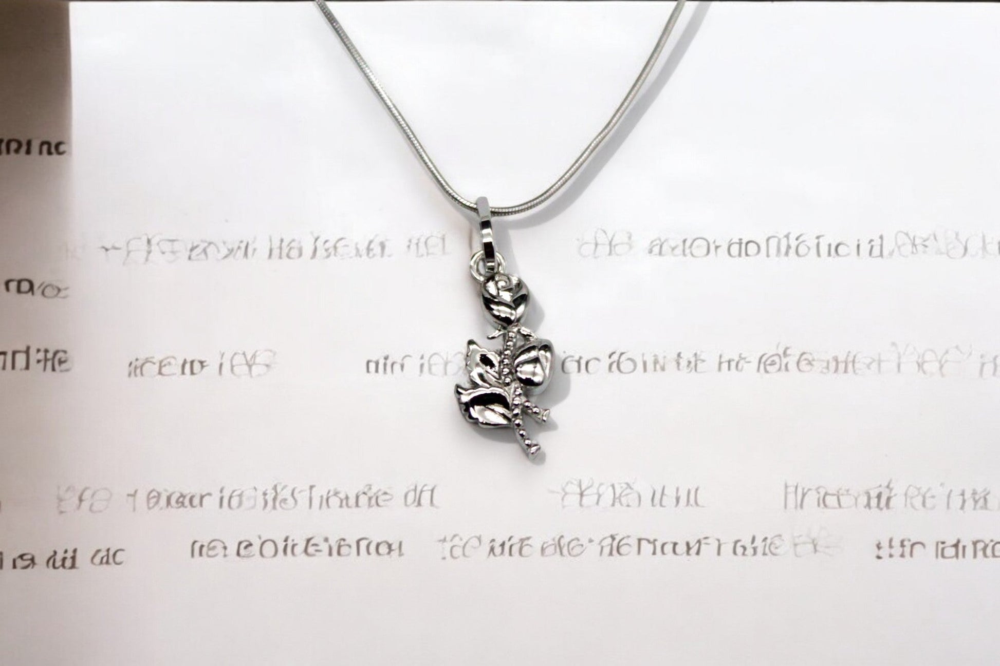 Rose Diamond Necklace | 925 Sterling Silver - SACH JEWELS