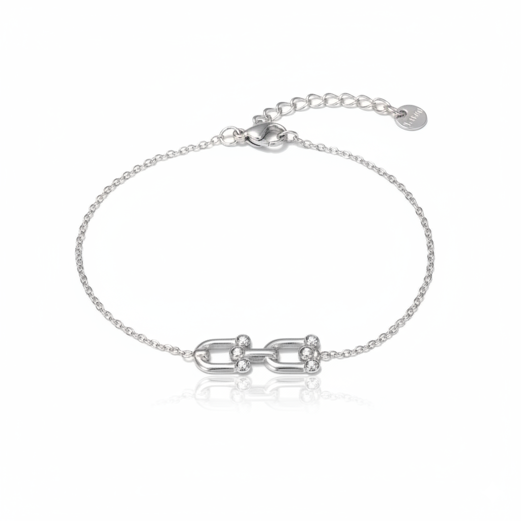 Urban Link Minimal Silver Bracelet | Italian Silver Plated SACH JEWELS