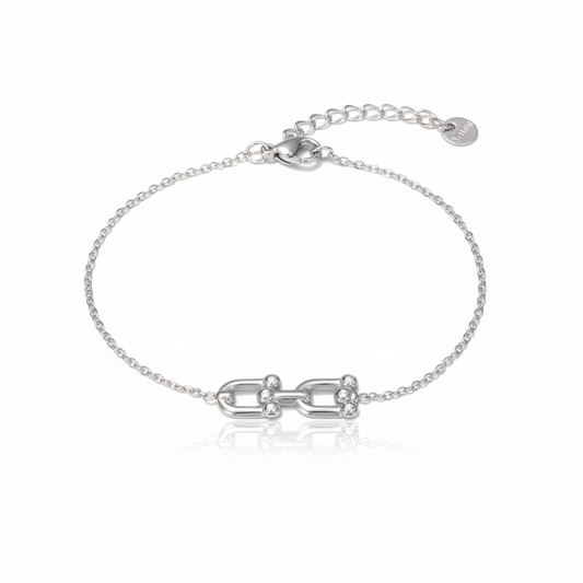 Urban Link Minimal Silver Bracelet | Italian Silver Plated SACH JEWELS