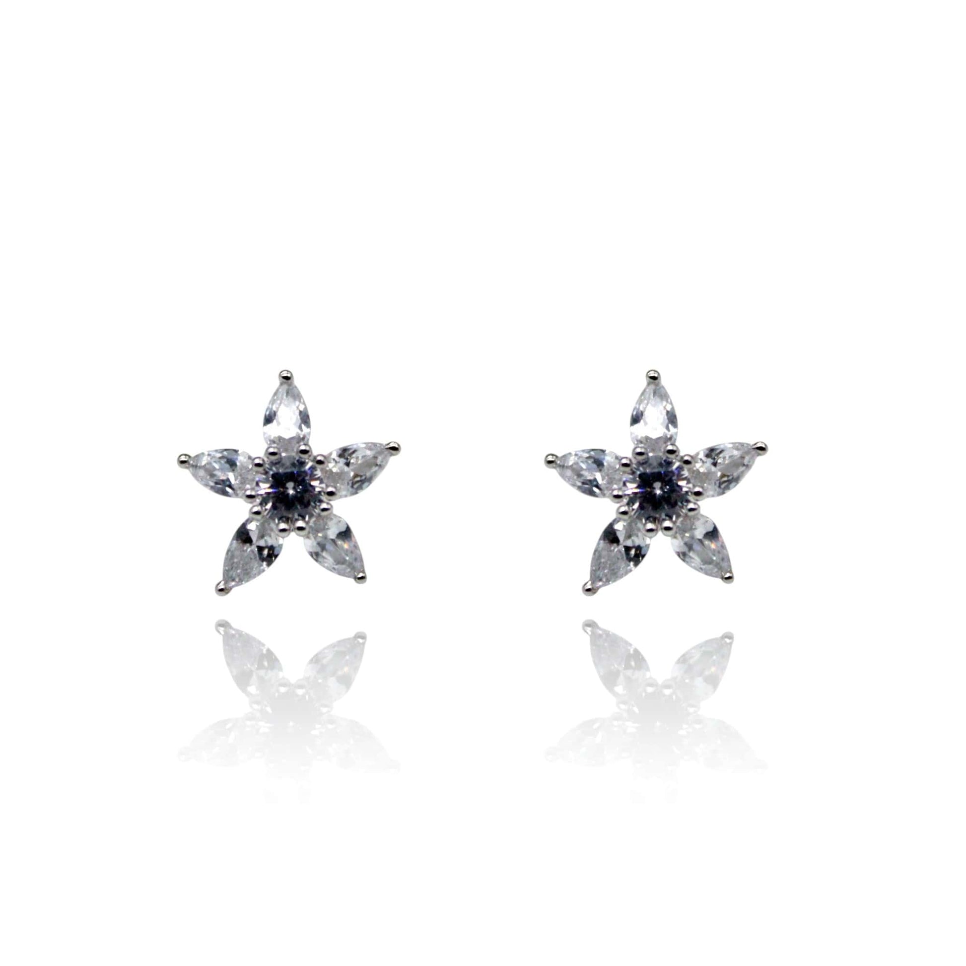 Star Diamond Studded Stud Earrings | 925 Sterling Silver SACH JEWELS