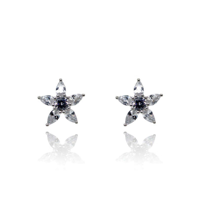 Star Diamond Studded Stud Earrings | 925 Sterling Silver SACH JEWELS