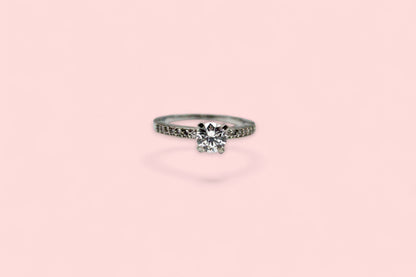 Ovoid Diamond Studded Ring | 925 Sterling Silver - SACH JEWELS