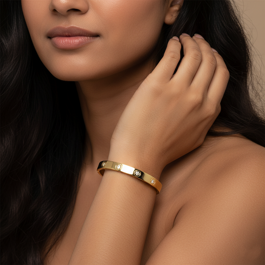 Golden Bloom Cuff | Italian Gold Plated SACH JEWELS