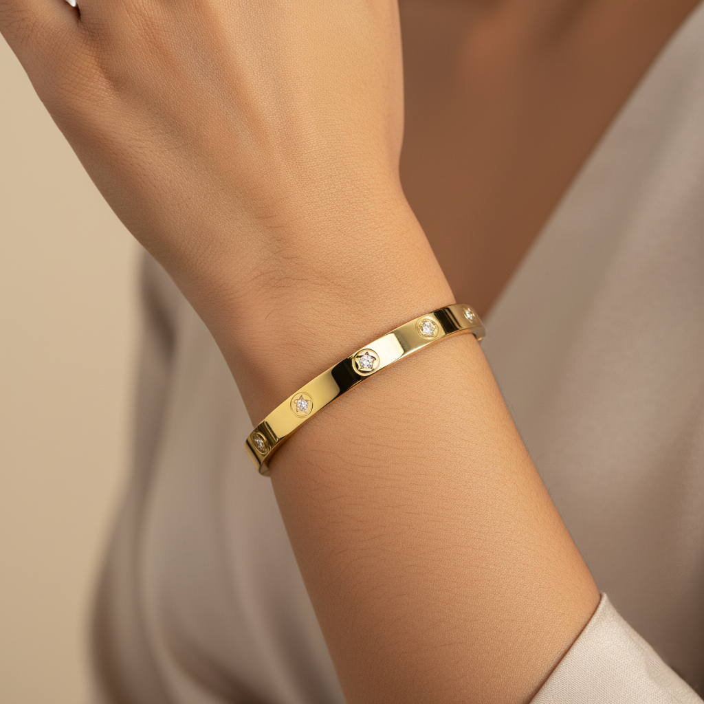 Golden Bloom Cuff | Italian Gold Plated SACH JEWELS