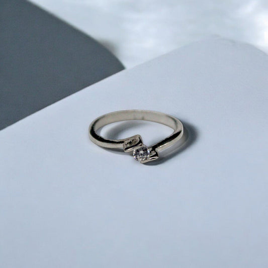 Square Diamond Studded Ring | 925 Sterling Silver - SACH JEWELS