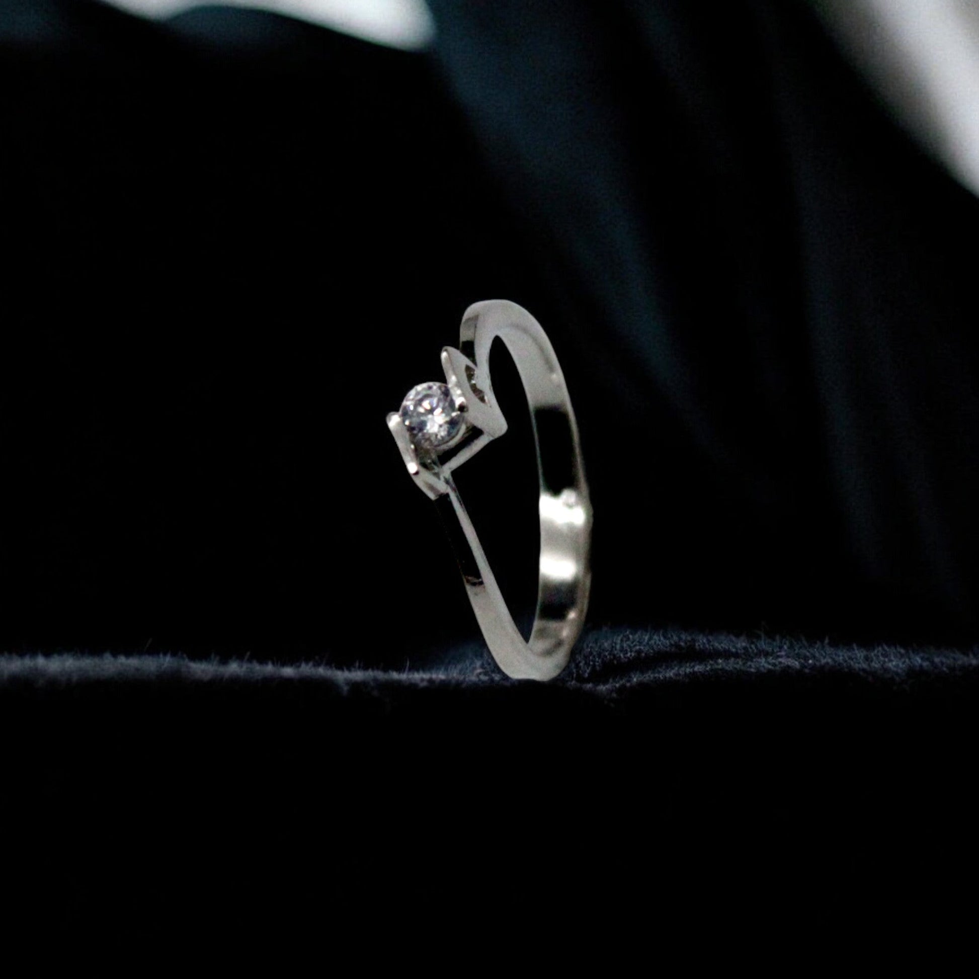 Square Diamond Studded Ring | 925 Sterling Silver - SACH JEWELS