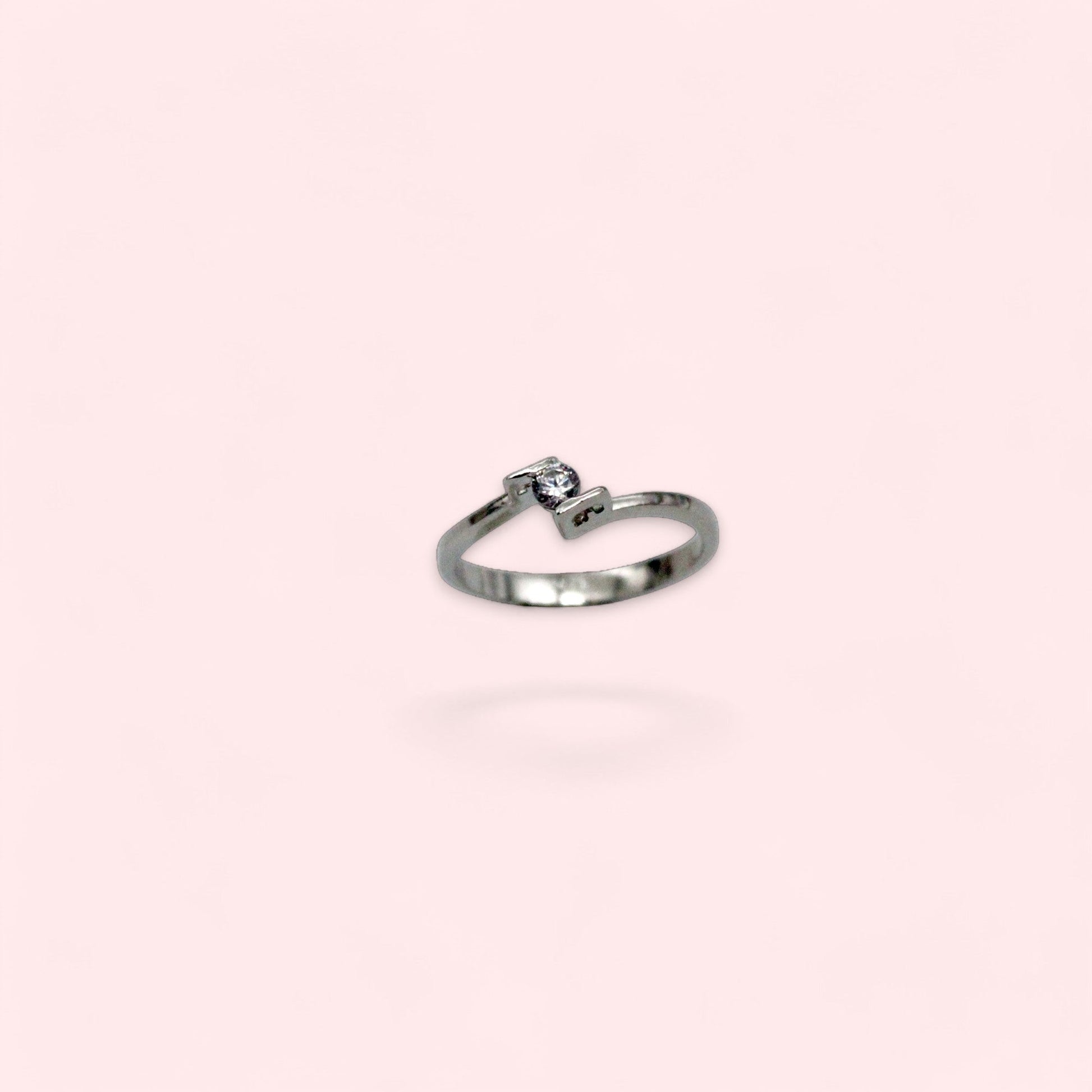 Square Diamond Studded Ring | 925 Sterling Silver - SACH JEWELS