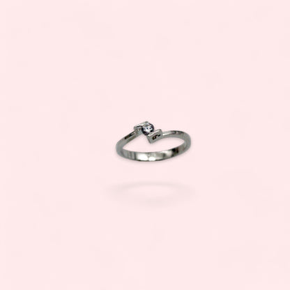 Square Diamond Studded Ring | 925 Sterling Silver - SACH JEWELS