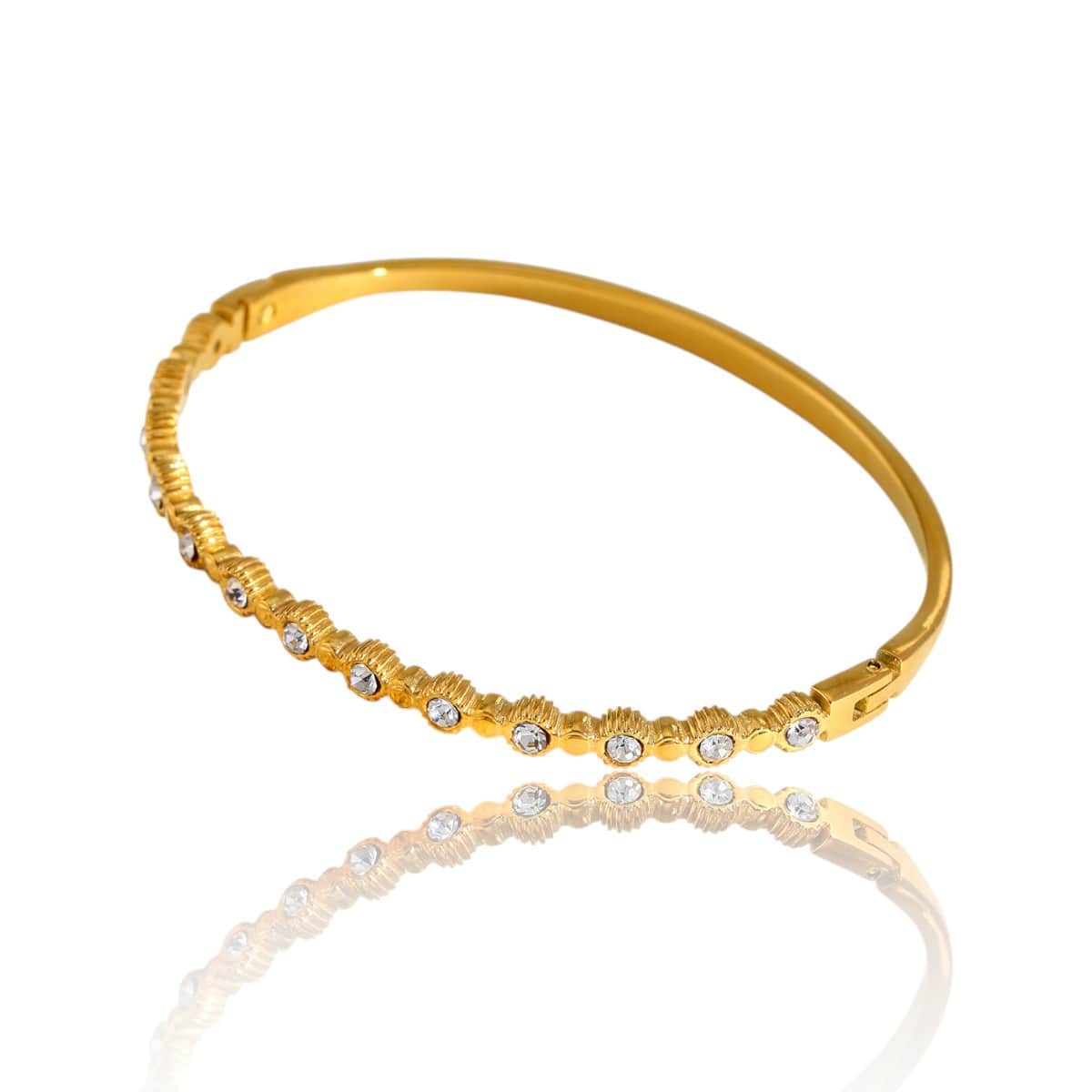 Textured Radiance CZ Cuffs | Italian Gold Plated SACH JEWELS