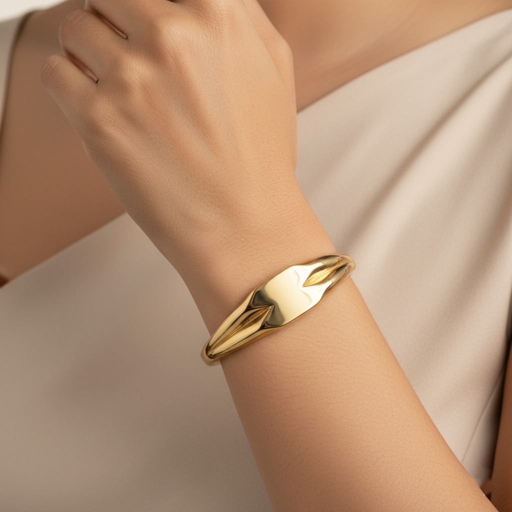 Gold Bold Cuff | Italian Gold Plated SACH JEWELS