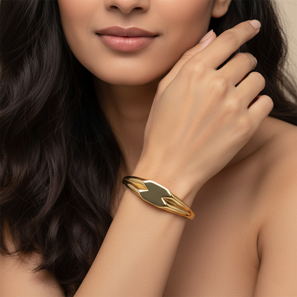 Gold Bold Cuff | Italian Gold Plated SACH JEWELS
