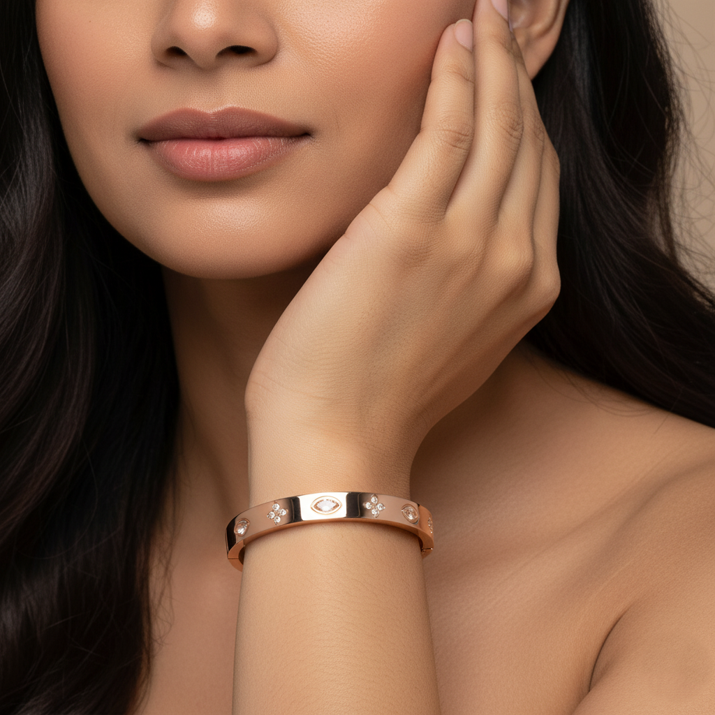 Radiance Luxe Cuff | Italian Rose Gold Plated SACH JEWELS