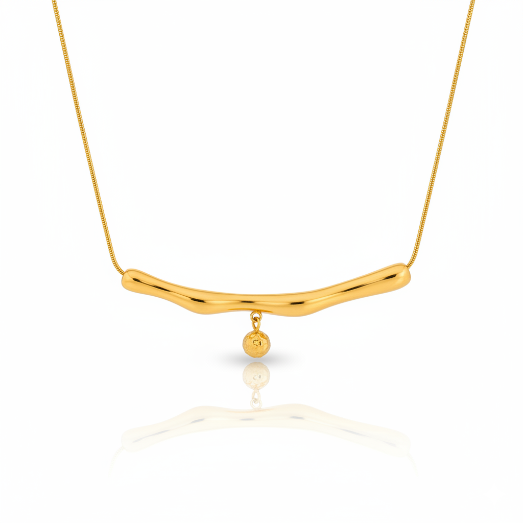 Amore Golden Grace Drop Pendant Necklace | Italian Gold Plated SACH JEWELS