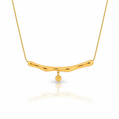 Amore Golden Grace Drop Pendant Necklace | Italian Gold Plated SACH JEWELS