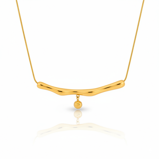 Amore Golden Grace Drop Pendant Necklace | Italian Gold Plated SACH JEWELS