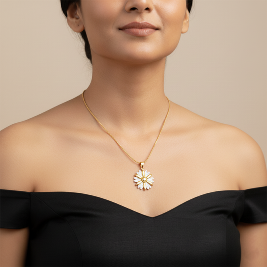 Sunshine Petal Necklace | Italian Gold Plated SACH JEWELS