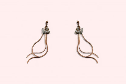 Lady Rope Earrings | Rose Gold Plated - SACH JEWELS