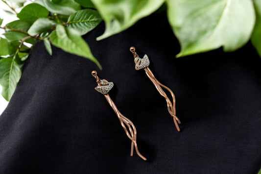 Lady Rope Earrings | Rose Gold Plated SACH JEWELS