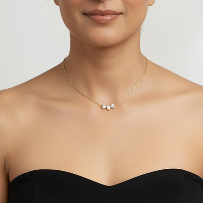 Dainty Bow Pendant Necklace | Italian Gold Plated SACH JEWELS