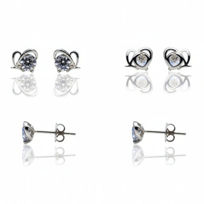 Butterfly petal diamond stud Earrings | 925 Sterling Silver SACH JEWELS