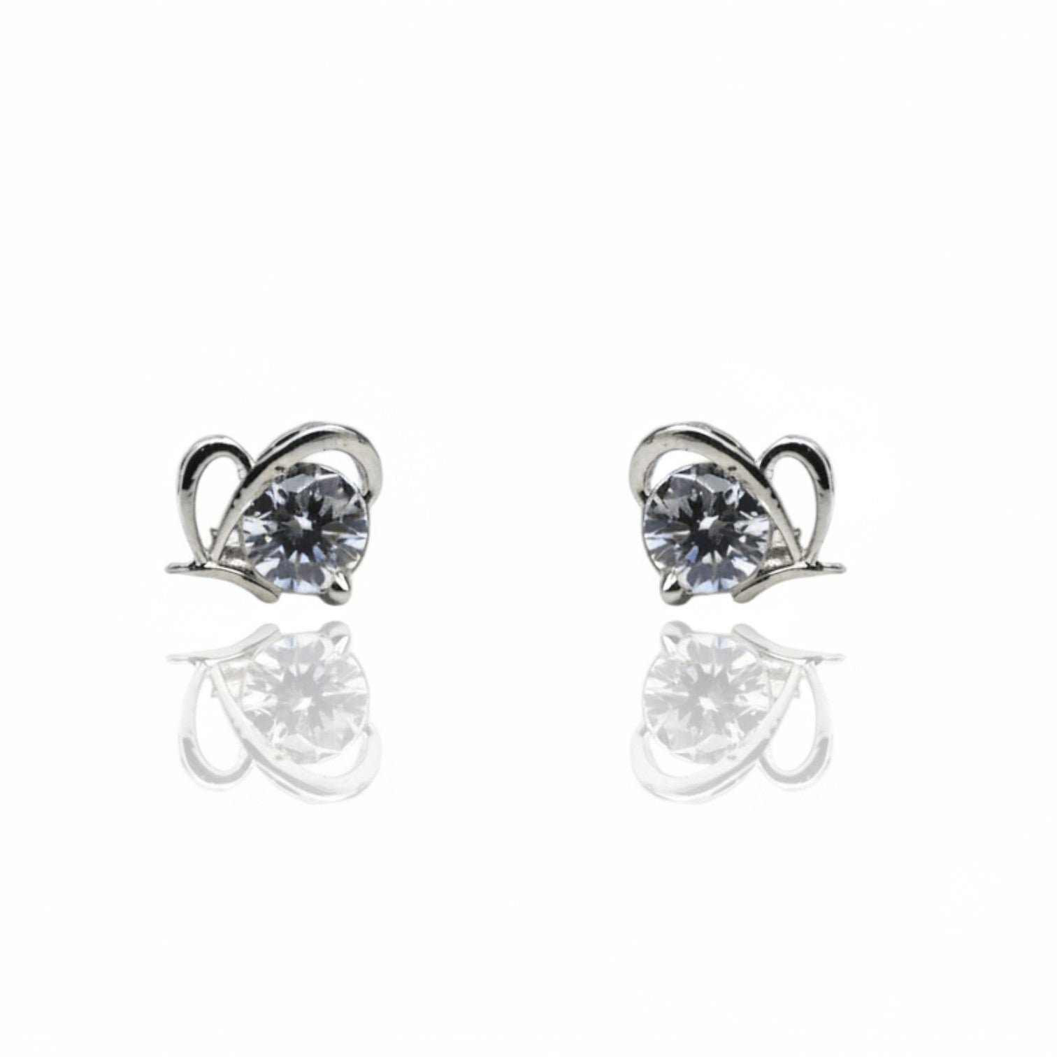 Butterfly petal diamond stud Earrings | 925 Sterling Silver SACH JEWELS